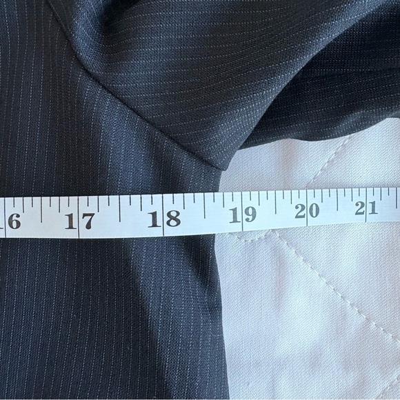 DKNY Navy Pin Stripe Wool Blend Two-Piece Suit - Picture 7 of 16